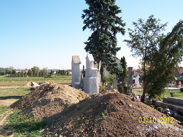 oprava hřbitovní zdi